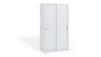 Produktbild von FurMeb24 Schiebetrenschrank BONO 120 cm Kleiderschrank Ohne Spiegel, 2-triger Schiebeschrank (Weiss/ Weiss)