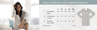 Produktbild von Nachthemd Langarm - Louise Amaryllis, Farbe:rosa, Größe:M