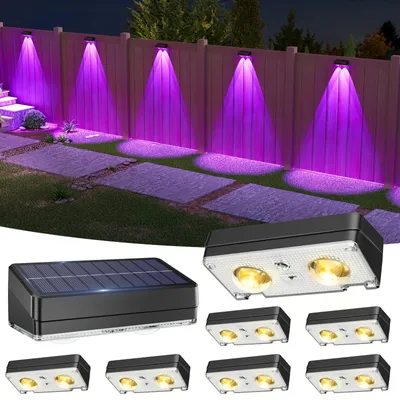 Zdjęcie produktu dla Zestaw 8 RGB lamp solarnych do ogrodu, wodoodpornych