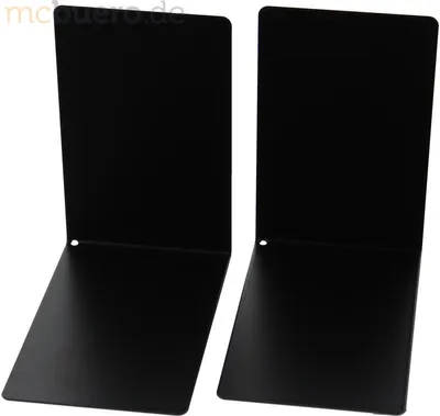 Produktbild von Buchstützen 85x140x140mm Metall schwarz Packung mit 50 Stück