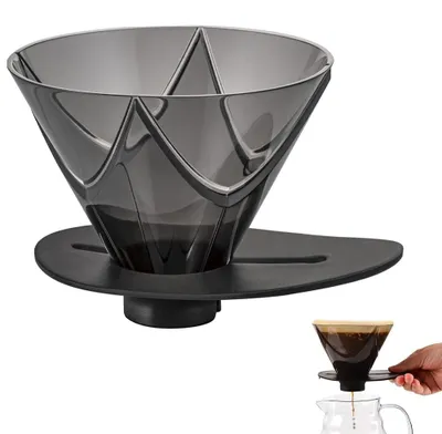 Produktbild von Kaffeefilterhalter - Kaffeefilter für unterwegs - Wiederverwendbarer Kaffeefilter - mit Ausguss - Filterkaffee - Barista - für Zuhause, Büro, Reisen