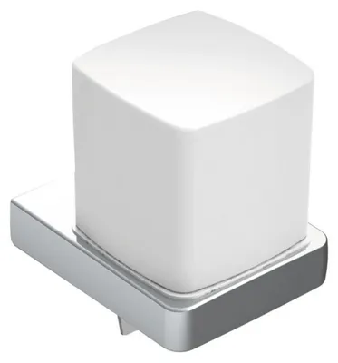Image de Distributeur de savon liquide tendance emco, avec gobelet en verre cristal, satiné, env. 155 ml, chromé, 022100101