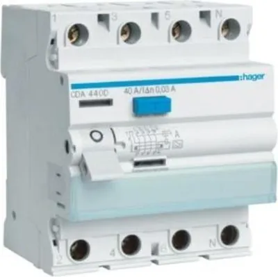 Produktbild von HAGER FI-Schutzschalter A 4p 400V 40A 0,03A 4TE REG