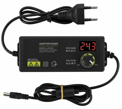 Obrázek produktu pro Nastavitelný zdroj napájení 3 V–36 V, 1,7 A, 60 W s digitálním displejem pro domácí elektroniku
