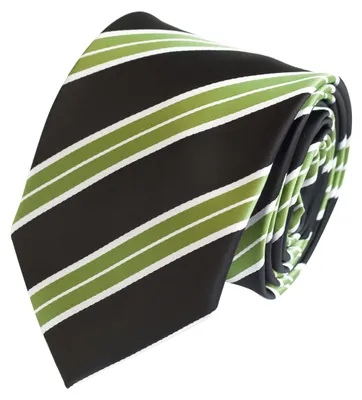 Produktbild von Fabio Farini - 1 Stück Grüne Herren Krawatten - Schlips mit Farbton Grün in 8cm Breit (8cm), Schwarz/Grün/Weiß
