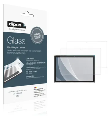Produktbild von 2x Schutzfolie für MAXLEGEN U10 matt - Anti-Shock 9H Folie dipos Glass Kunststoffglas