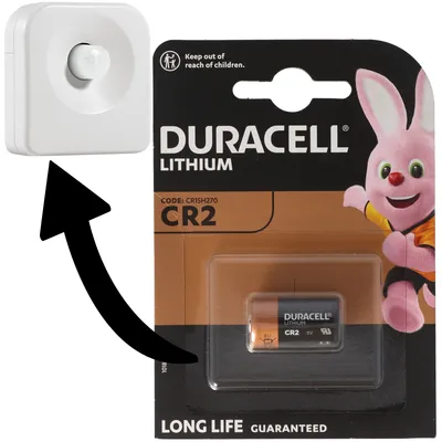 Produktbild von Batterie passend für Osram Lightify Motion Sensor Bewegungsmelder 1x Duracell CR2 Lithium Batterie