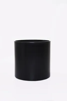 Produktbild von VIVANNO Blumentopf Aluminium NEW RONDO Rund, Tiefschwarz matt - 45x45 cm