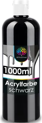 Produktbild von OfficeTree Acrylfarbe 1 Liter schwarz