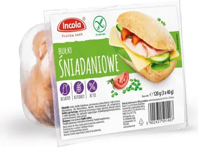 Produktbild von GLUTENFREIE FRÜHSTÜCKSBrötchen (3 x 40 g) 120 g - INCOLA