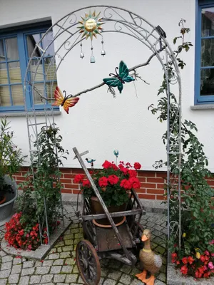 Produktbild von GardenAndPools Rosenbogen HOLLAND RUND Gesamtbreite 1,20 m Verzinkt Pergola Metallrosenbogen Gartenbogen Rosensäule Rozenboog Rose Arches