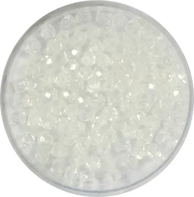 Produktbild von Glasschliffperlen transp, kristall 3 mm Lochgröße 0,8 mm