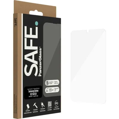Zdjęcie produktu dla PanzerGlass SAFE. by ® Screen Protector Samsung Galaxy S22 5G | S23 | Ultra-Wide Fit, Samsung, Samsung - Galaxy S22, Samsung - Galaxy S23, Aplikacja na sucho, Odporny na zadrapania, Odporny na wstrząsy, Przezroczysty, 1 szt.
