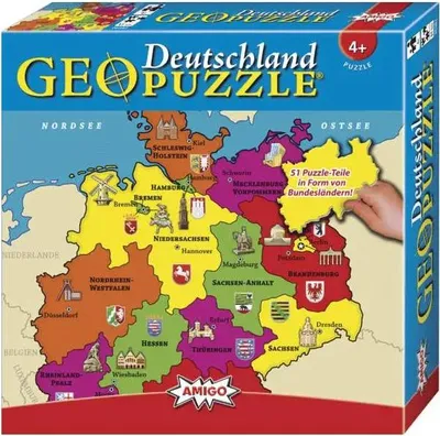 Produktbild von Amigo GeoPuzzle Deutschland Ein tolles Puzzle für Kinder ab 4 Jahren