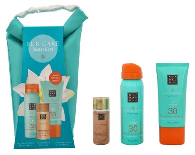 Obrázek produktu pro Třpytivý tělový olej 30ml/krém na obličej SPF30 50ml/Milky sprej SPF30 50ml Rituals Karma Summer Sun Care Set