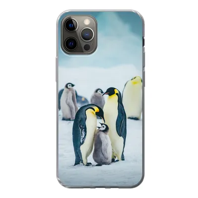 Produktbild von MuchoWow® Handyhülle Schutzhülle Hülle für iPhone 13 Pro Kaiserpinguin-Küken wird gefüttert Silikon Softcase Handy Hülle - Handy-Tasche