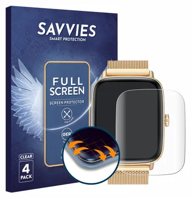 Produktbild von 4x Savvies Fullscreen Schutzfolie für aeac 2026 1.85" Displayschutz Folie Fullcover Klar Transparent