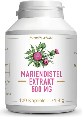 Produktbild von Mariendistel Extrakt 500 mg Mono Kapseln 120 St