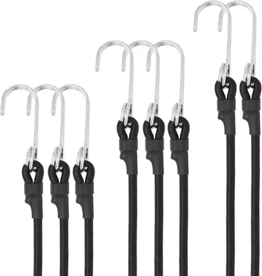 Imagen del producto de Elástico con gancho, de 60 cm de longitud, con una cuerda de goma de 8 mm, para sujetar equipaje