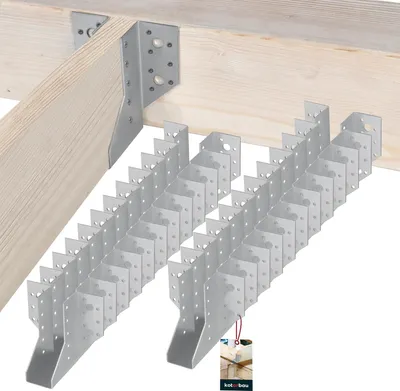 Obrázek produktu pro KOTARBAU® Sada 25 patek pro nosníky 38 x 110 mm Spojky pro nosníky z pozinkované oceli Patky pro nosníky Spojky pro nosníky s velkou nosností Dřevěné spojky pro nosníky Dřevěné nosníky