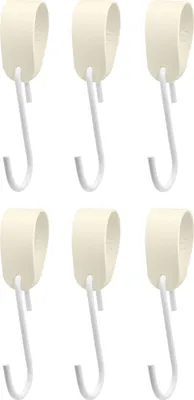 Immagine prodotto di Natural Goods Berlin gancio per cappotto GARD loop, cinturino in pelle vegana PU, loop in pelle, cinturino in pelle, beige, con gancio GARD FLAT in bianco, 6 pezzi