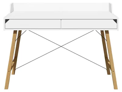 Produktbild von Schreibtisch mit 2 Schubladen, Weiß, 60cm
