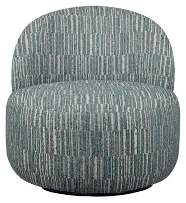 Image de SIGNATURE - Fauteuil en tissu vert pivotant L74 cm - CULBUTO