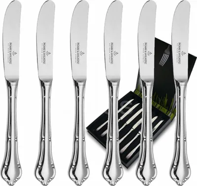 Produktbild von Picard & Wielpütz - Geschenkbox mit 6 Hohlheft-Steakmessern - Serie Palazzo - Edelstahl - poliert - spülmaschinenfest, Size:6 Butterstreicher hh