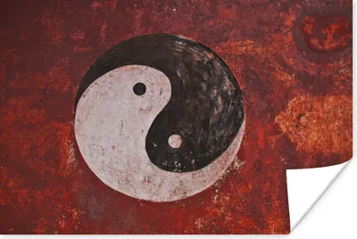 Produktbild von MuchoWow® Poster Wandmalerei von Yin und Yang in einem chinesischen Tempel 60x40 cm - Schlafzimmerdekoration