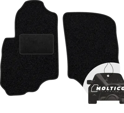 Produktbild von moto-MOLTICO Vorne Fußmatten Auto Velours Autoteppiche Schwarz Automatten Set 2-teilig passend für Mitsubishi Outlander I 2001-2006