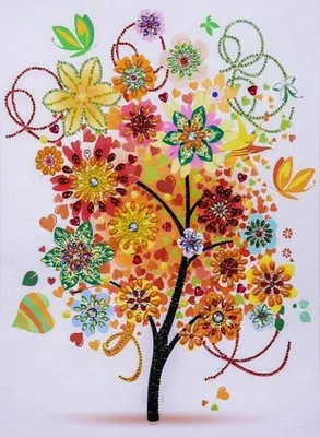 Produktbild von Diamantstickerei Sommerbaum 45x55 cm