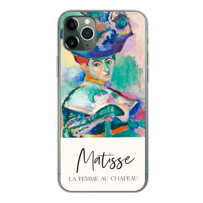 Produktbild von MuchoWow® Handyhülle Schutzhülle Hülle für iPhone 11 Pro Max Die Frau mit dem Hut - Matisse - Kunst Silikon Softcase Handy Hülle - Schutz