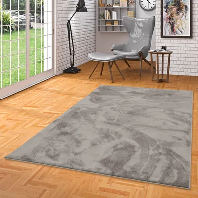 Produktbild von Luxus Super Soft Hochflor Langflor Teppich Deluxe Grau, Größe:400x500 cm