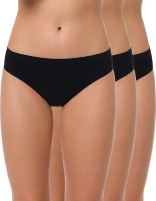 Produktbild von Yenita® Hüftslip 3er Set, Seamless, Mikrofaser M/L schwarz