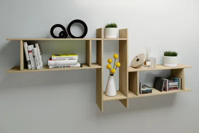 Produktbild von VCM Holzregal hängend | platzsparendes Regal | Maße: H. 80 x B. 188 x T. 20 cm | Elegantes Regal hängend | Aufbewahrungsregal | Bücherregal | Wandboard - Sirola Maxi