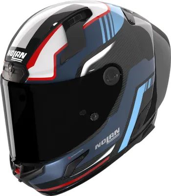 Produktbild von Nolan X-804 RS Ultra Carbon Piega Helm, blau/rot, XL (62)