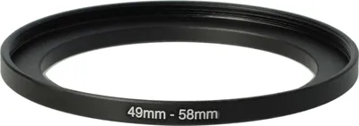 Produktbild von vhbw Step-Up-Ring Adapter 49mm - 58mm für Kamera Objektiv - Filteradapter, Metall Schwarz