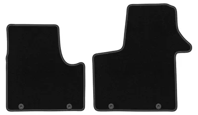 Image de Tapis de sol en moquette pour Renault Trafic III 2014- (utilitaire) – jeu 4 pièces, noirs, sur mesure – Wielganizator BASIC