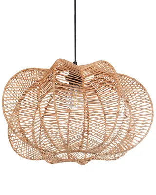 Produktbild von BELIANI Hängelampe Naturfarben aus Rattan Boho Stil Modern Hängeleuchte für Esstisch Esszimmer Wohnzimmer Schlafzimmer