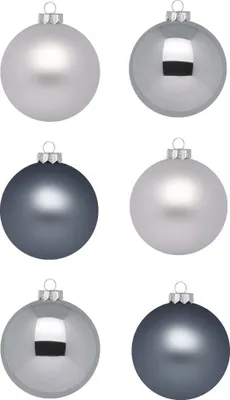 Produktbild von Weihnachtskugeln 20 Stk 6cm Hazy Grey
