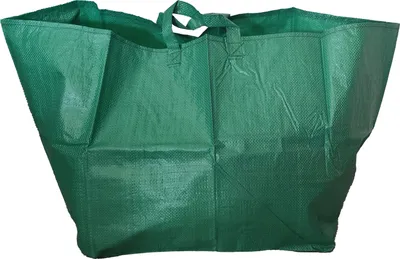 Produktbild von Robuste Gartenabfalltasche 60L Grün - Ideal für Laub, Grünschnitt, Äste & Gartenabfälle - Mit Tragegriffen