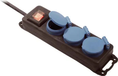 Produktbild von BACHMANN Verteilersteckdose 3x CEE7/3, IP44, 1,5m