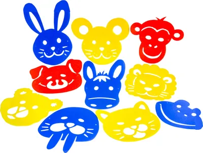 Produktbild von EDUPLAY 370083 Stencil Tiermasken, mehrfarbig