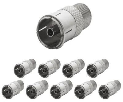 Produktbild von PremiumX 10x F-Adapter F-Quickstecker Kupplung TV Koaxialkabel Verbinder
