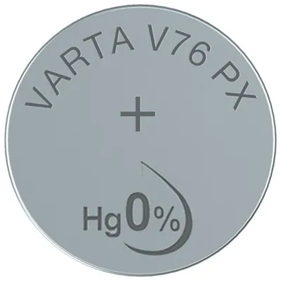 Produktbild von Varta 1x 1.55V V 76 PX, Silberoxid, Button/coin, 1.55V, 5.4 mm, 1.16 cm, V 76 PX