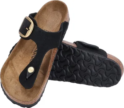 Produktbild von Birkenstock Gizeh Big Buckle Damenschuhe Hausschuhe Pantolette Schwarz, Schuhgröße:38 EU