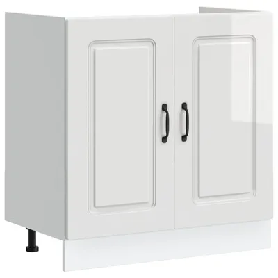 Produktbild von Spülenunterschrank Kalmar Hochglanz-Weiß 80x46x81,5 cm