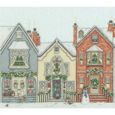 Productafbeelding van Bothy Threads Kreuzstich Stickpackung "Verschneite Straße", Zählmuster, XSS21, 35x31cm