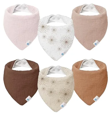 Immagine prodotto di Omgoods - Set di 6 bavaglini assorbenti per bambini in cotone