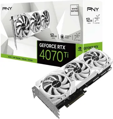 Zdjęcie produktu dla kaart+graphic+Nvidia+PNY+GeForce+RTX+4070+Ti+Verto+Wit+12GB